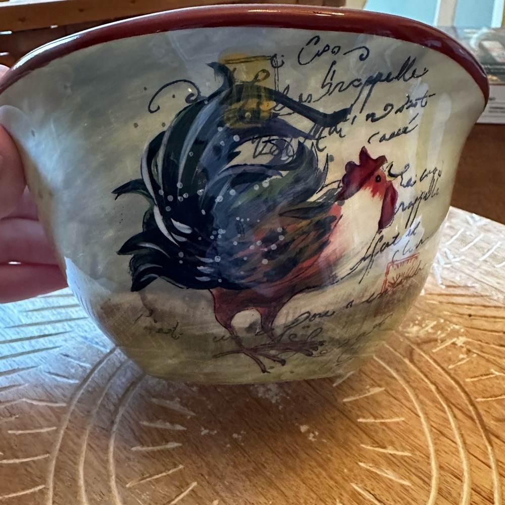 LE ROOSTER by Certified International Susan Winget 6.5 inch ice cream bowl